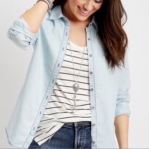 Maurices Lace back button up shirt